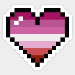 Lesbian 8 bit heart Sticker